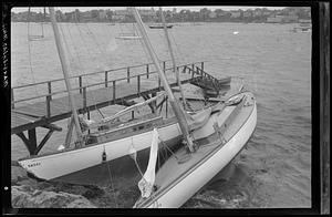 Marblehead, hurricane damaged boats