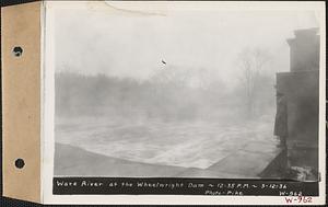 Ware River at the Wheelwright dam, Hardwick, Mass., 12:35 PM, Mar. 12, 1936