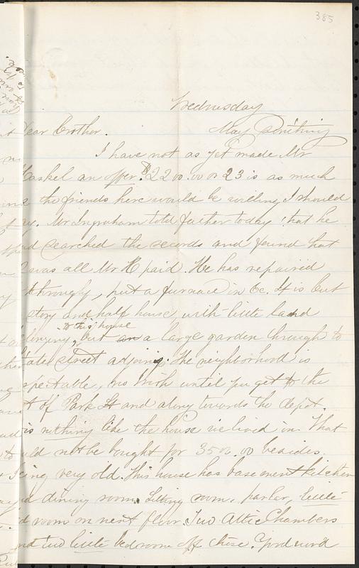 Letter from Ruth Ann B. Strout to John D. Long, May