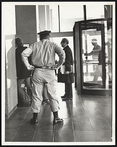 JFK Building Security Check During anti-war protests in Boston.