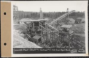 Contract No. 17, West Portion, Wachusett-Coldbrook Tunnel, Rutland, Oakham, Barre, concrete plant, Shaft 7, northeast from spoil bank, Rutland, Mass., Jan. 17, 1930