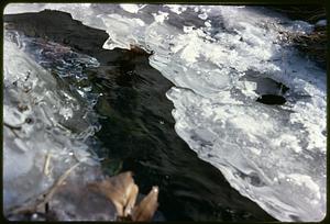 Melting ice by running water