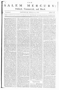 The Salem Mercury: Political, Commercial, and Moral