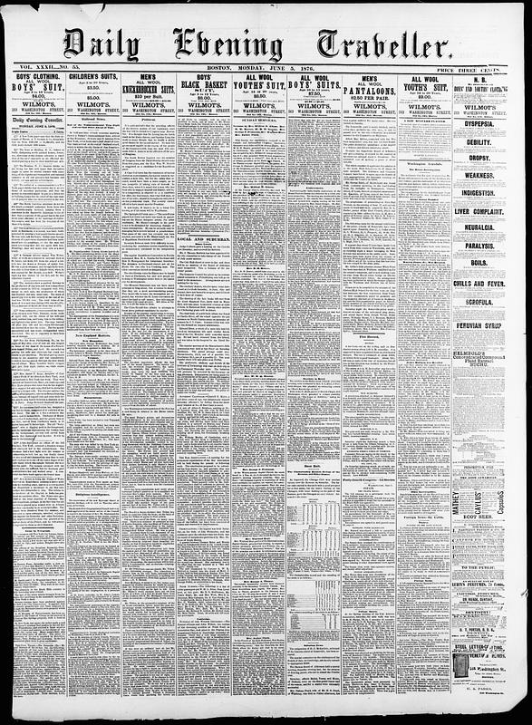 Daily Evening Traveller. June 05, 1876 - Digital Commonwealth