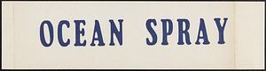 Ocean Spray Box Label