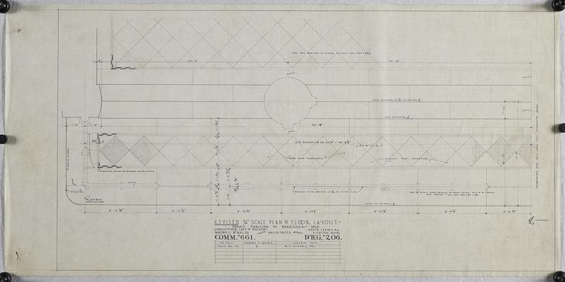 Revised three-quarter inch scale plan of floor layout - Digital ...