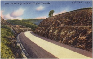 Sand stone along the West Virginia Turnpike