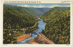 Scene from Hawk's Nest Rock, Route 60, Ansted, W. Va.