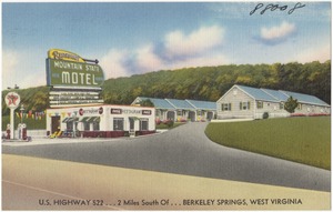Mountain State Motel & Restaurant, U.S. Highway 522... 2 miles south of Berkeley Springs, West Virginia