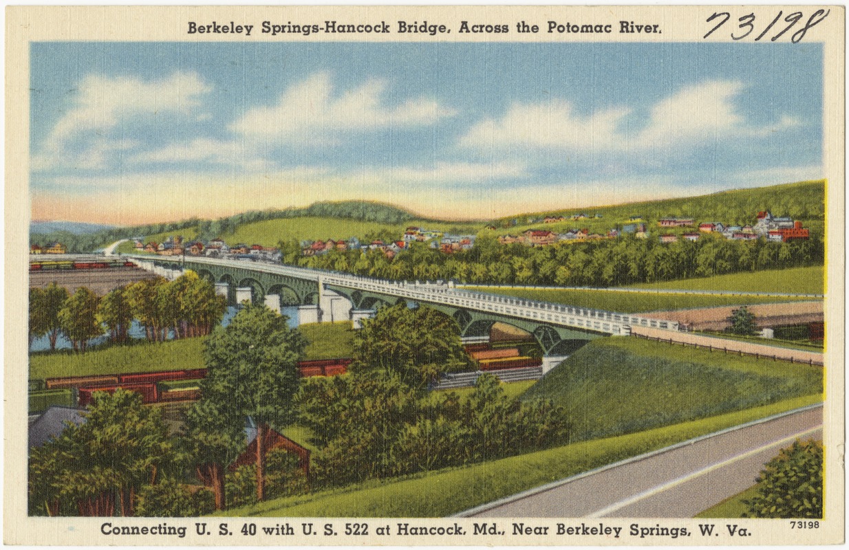 Berkeley Springs Hancock Bridge, across the Potomac River, connecting