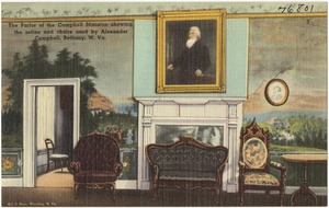 The parlor of the Campbell Mansion showing the settee and chairs used by Alexander Campbell, Bethany, W. Va.