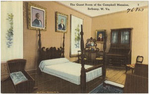 The guest room of the Campbell Mansion, Bethany, W. Va.