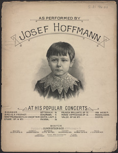 As performed by Josef Hoffmann at his popular concerts