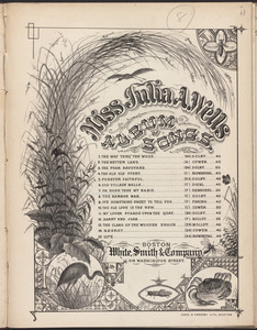 Miss Julia A. Wells album of songs
