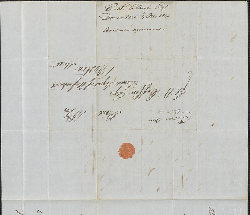 E.S. Clark to George Coffin, 4 October 1844 - Digital Commonwealth