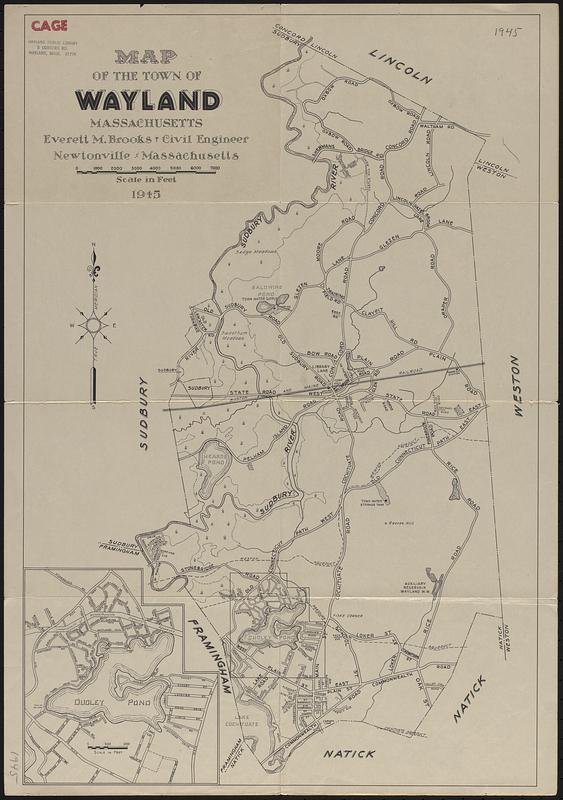 Map Of The Town Of Wayland Massachusetts Digital Commonwealth