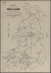 Map of the town of Wayland, Massachusetts