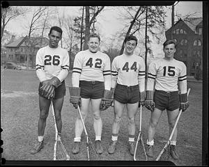 Lacrosse '42, Roscoe Brown, Thomas Best, Michael Jarina, and Richard Havel