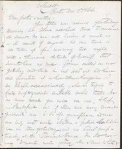 Letter from John D. Long to Zadoc Long and Julia D. Long, November 2, 1866