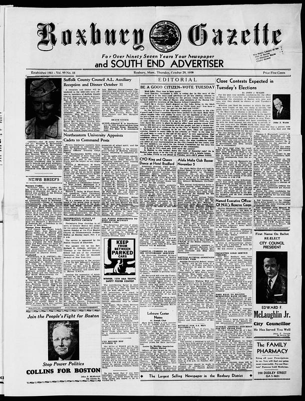 Roxbury Gazette And South End Advertiser, October 29, 1959 - Digital ...