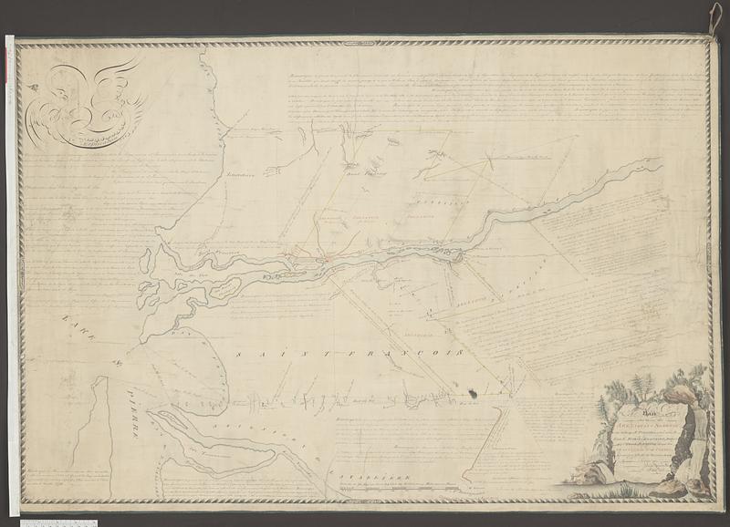 Plan des terres de Abénaquis et Sokokis du village St-Francois situé dans le comté Buckinghamshire, district des Trois-Rivières dans la province du Bas Canada