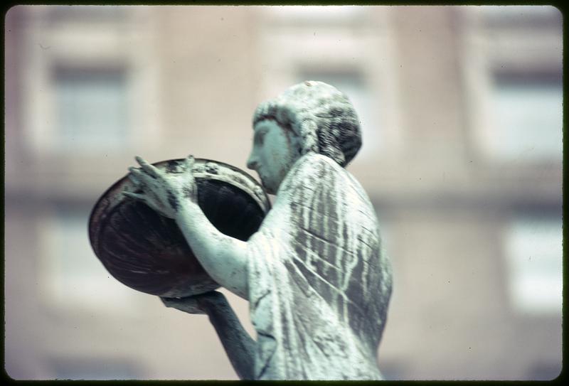 Closeup of Statler Fountain, Statler Square, Boston - Digital Commonwealth