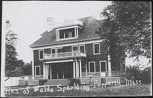 Residence of Waldo Spaulding, Pepperell