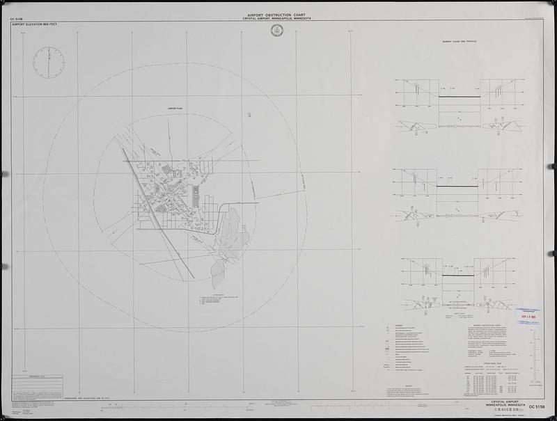 Airport obstruction chart, OC 5158, Crystal Airport, Minneapolis, Minnesota