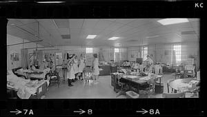 Uniformed nursing school students in ward, Massachusetts General Hospital, Boston