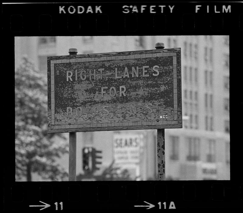 Faded direction signs, Huntington Avenue, Huntington Avenue, Boston