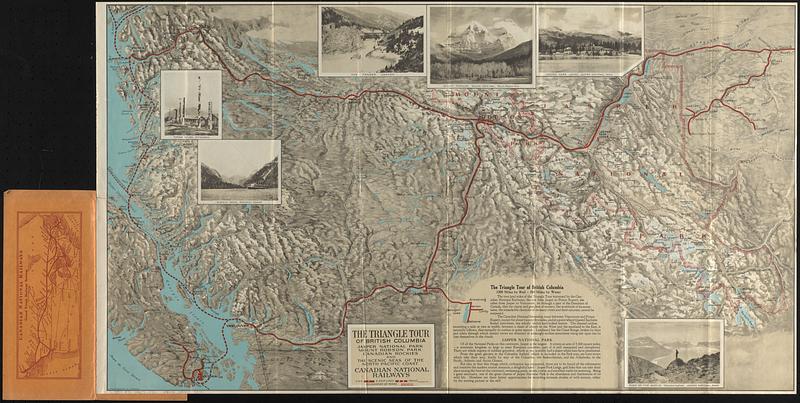 Map of the Canadian Rockies triangle tour of British Columbia, Alaska and the Yukon