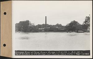 Chicopee River at Three Rivers bridge, Three Rivers, Palmer, Mass., 3:10 PM, Sep. 21, 1938