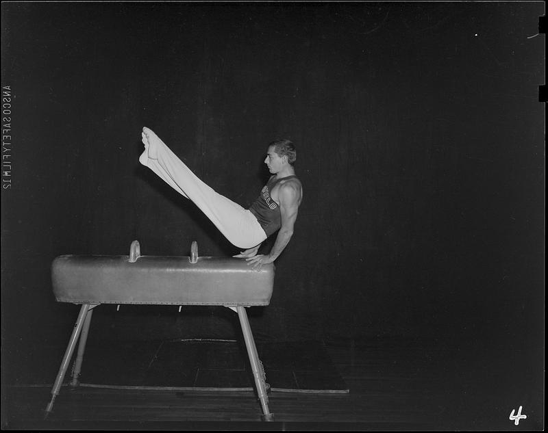 SC gymnast on the pommel horse Digital Commonwealth