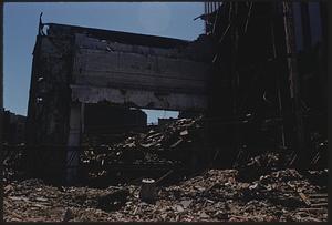 Rubble and ruins of building, Boston