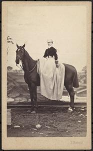 Unidentified woman on horse