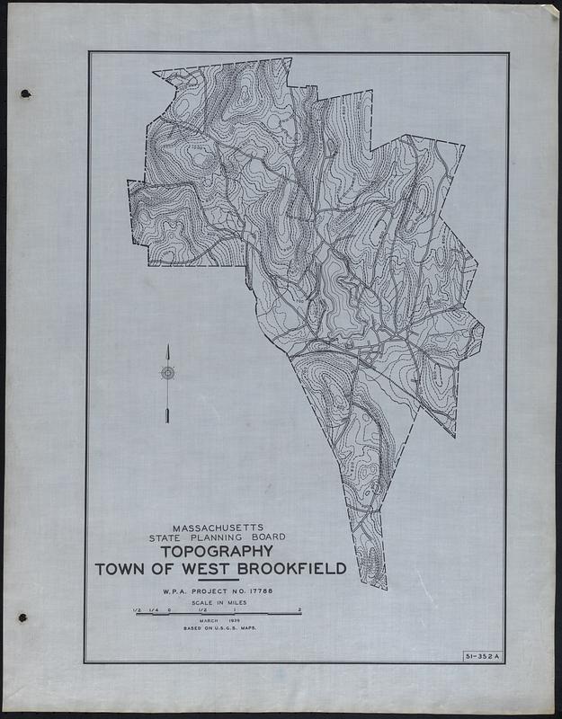 Topography Town of West Brookfield Digital Commonwealth