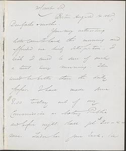 Letter from John D. Long to Zadoc Long and Julia D. Long, August 14, 1865