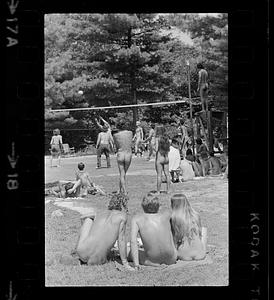 Volleyball at nudist convention, Assonet