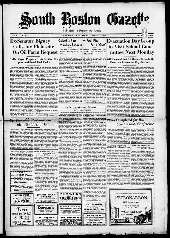 South Boston Gazette, February 17, 1939 Digital Commonwealth