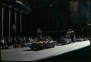 Decorated cars and floats, Boston Columbus Day Parade 1973
