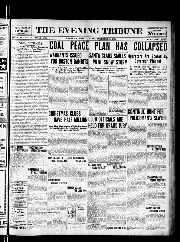 The Evening Tribune. December 01, 1925 - Digital Commonwealth