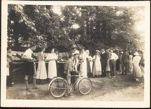 Costumed scene, street fair