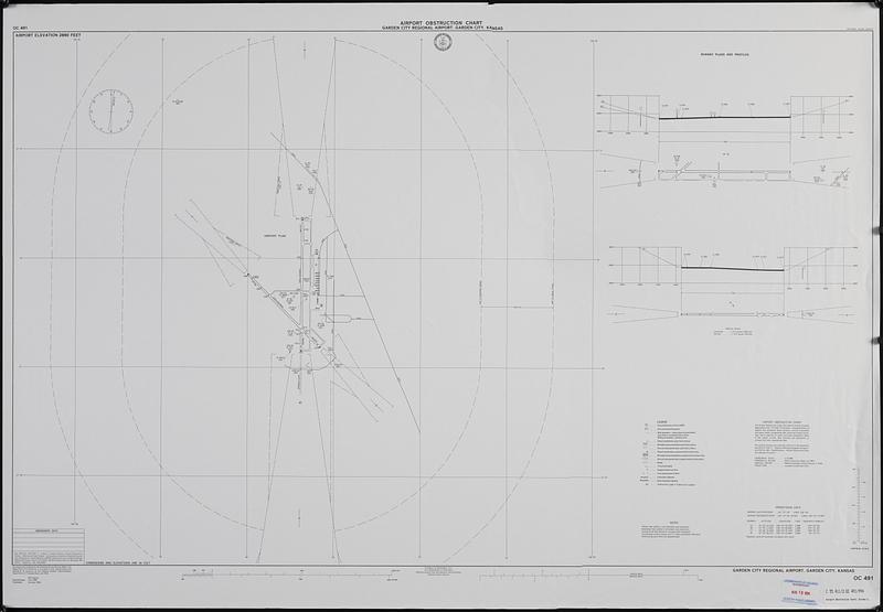 Airport obstruction chart, OC 491, Garden City Regional Airport, Garden City, Kansas