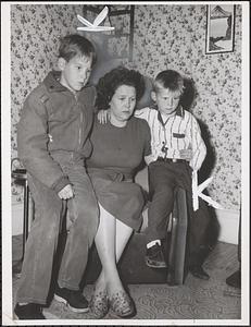 Mrs. Olene Martin, sons William, 12; Robert, 7