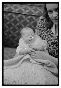 Unidentified baby, possibly in a christening gown