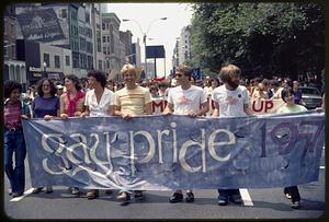 Gay pride parade on Commonwealth Avenue, Boston