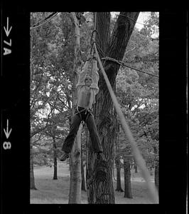 Rope sliding practice, Franklin Park, Dorchester