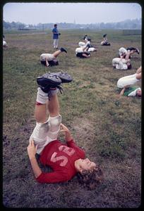 High school football practice, South Boston