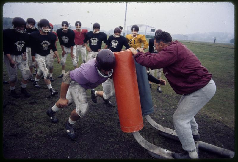 High school football practice, South Boston