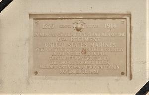 Tablet at base of Marine Memorial, Marine base Quantico, VA